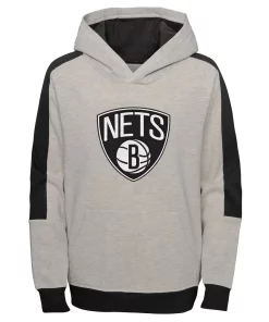 Youth Heathered Gray Brooklyn Nets Lived In Pullover Hoodie