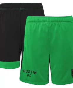 Youth Green/Black Austin FC Spot Kick Shorts