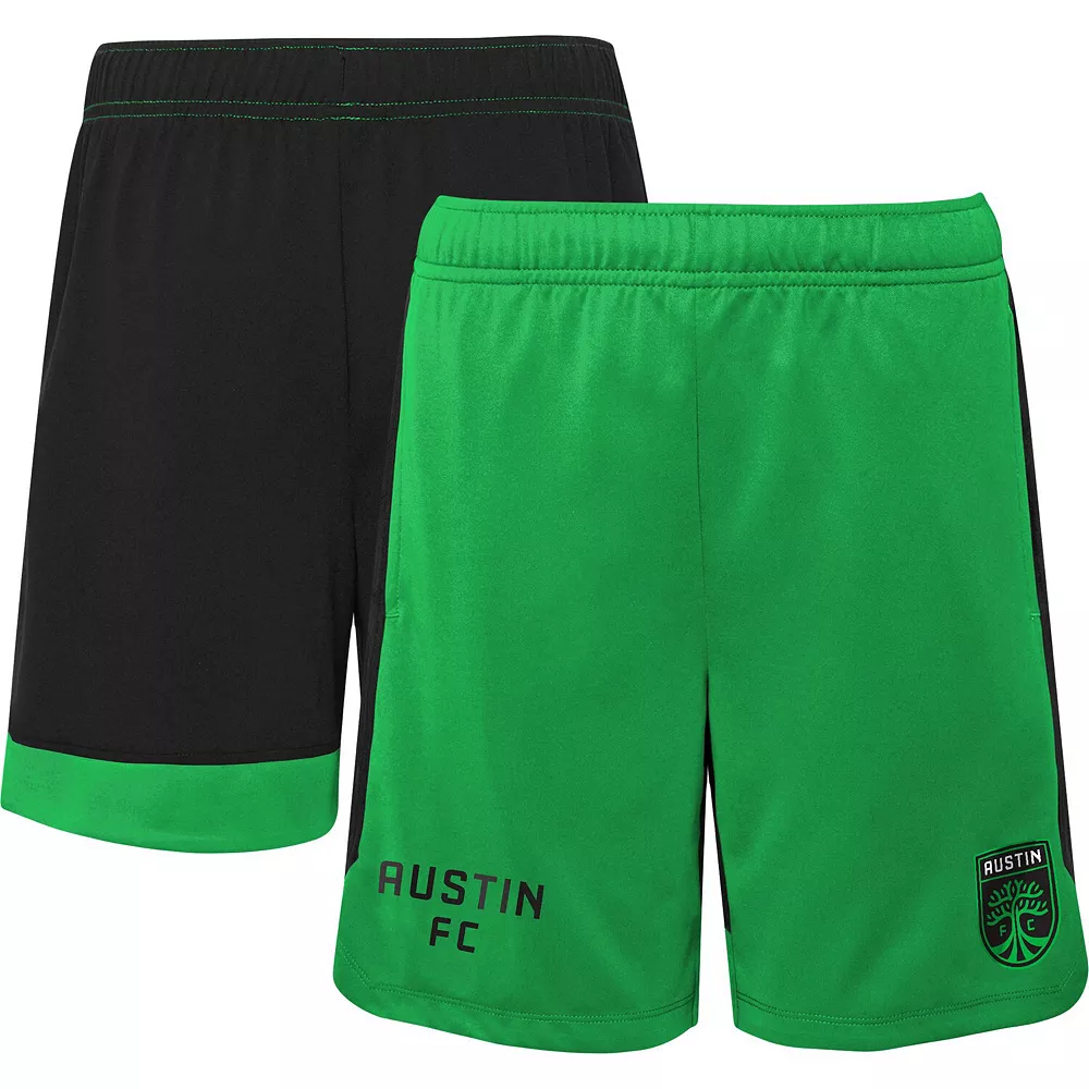 Youth Green/Black Austin FC Spot Kick Shorts 1 Youth Green/Black Austin FC Spot Kick Shorts