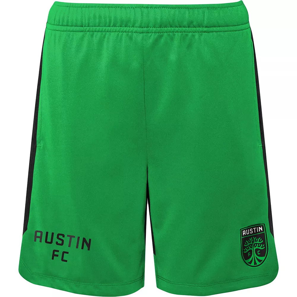 Youth Green/Black Austin FC Spot Kick Shorts 2 Youth Green/Black Austin FC Spot Kick Shorts - Image 2