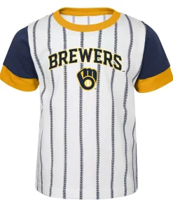 Toddler White/Navy Milwaukee Brewers Position Player T-Shirt & Shorts Set 6 Toddler White/Navy Milwaukee Brewers Position Player T-Shirt & Shorts Set -MLB Shop 5729889 ALT2