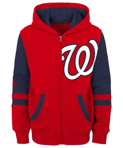 Youth Red Washington Nationals Stadium Color-Block Full-Zip Hoodie 5 Youth Red Washington Nationals Stadium Color-Block Full-Zip Hoodie -MLB Shop 5729956 ALT2
