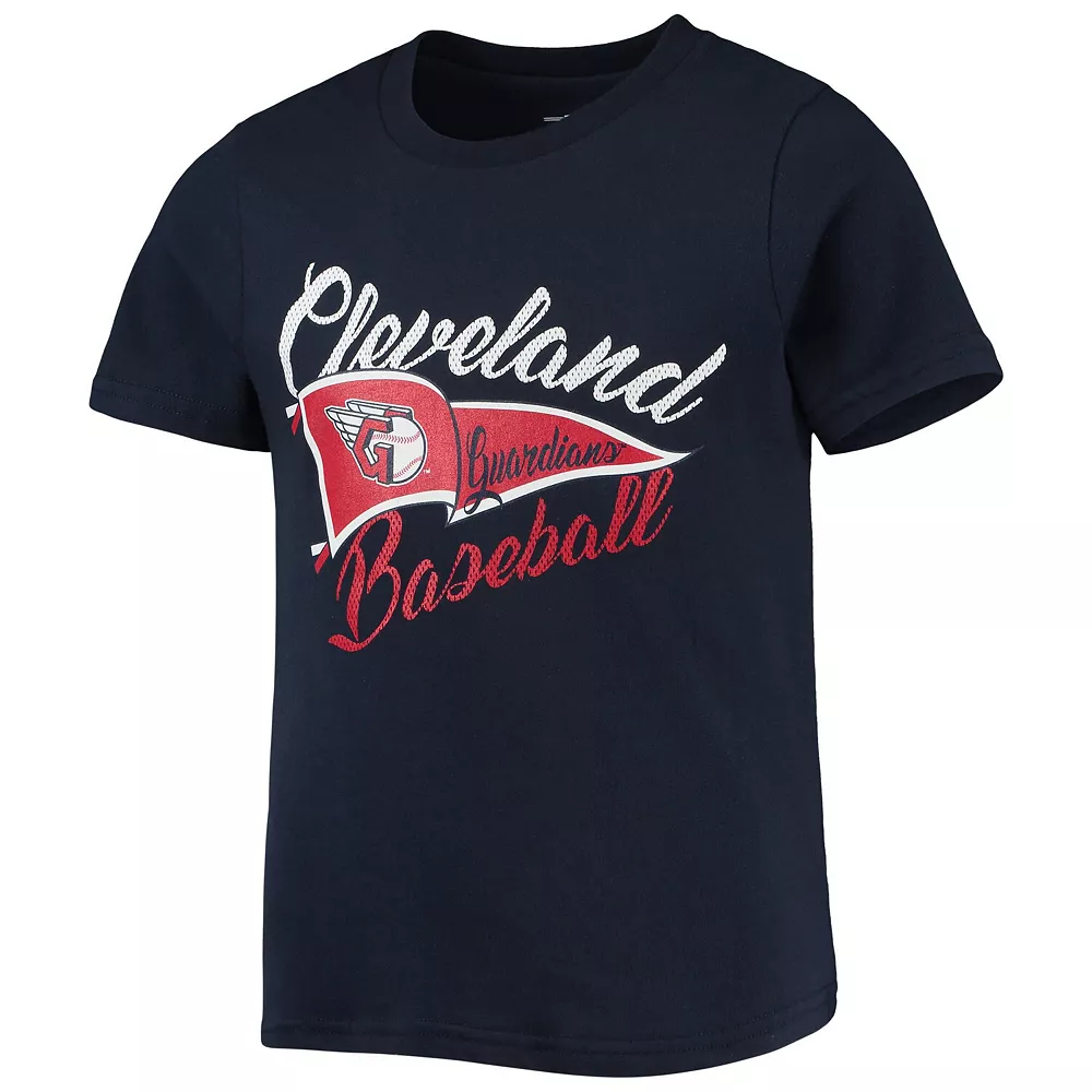 Girls Youth Navy Cleveland Guardians Team Fly The Flag T-Shirt 2 Girls Youth Navy Cleveland Guardians Team Fly The Flag T-Shirt - Image 2