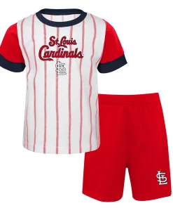 Alternative view of Toddler White/Red St. Louis Cardinals Position Player T-Shirt & Shorts Set