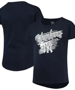 Girls Youth Navy New York Yankees Dream Scoop-Neck T-Shirt