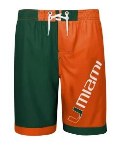 Youth Green/Orange Miami Hurricanes Conch Bay Swim Shorts 5 Youth Green/Orange Miami Hurricanes Conch Bay Swim Shorts -MLB Shop 5750936 ALT2