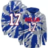 Youth Josh Allen Royal Buffalo Bills Tie-Dye Name & Number Pullover Hoodie