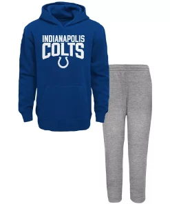 Toddler Royal/Heathered Gray Indianapolis Colts Fan Flare Pullover Hoodie & Sweatpants Set