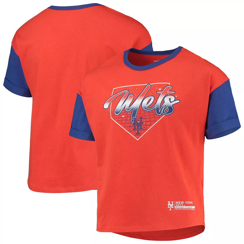 Girls Youth Orange New York Mets Bleachers T-Shirt 1 Girls Youth Orange New York Mets Bleachers T-Shirt