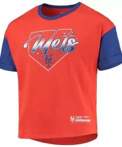 Girls Youth Orange New York Mets Bleachers T-Shirt 6 Girls Youth Orange New York Mets Bleachers T-Shirt -MLB Shop 5751508 ALT2