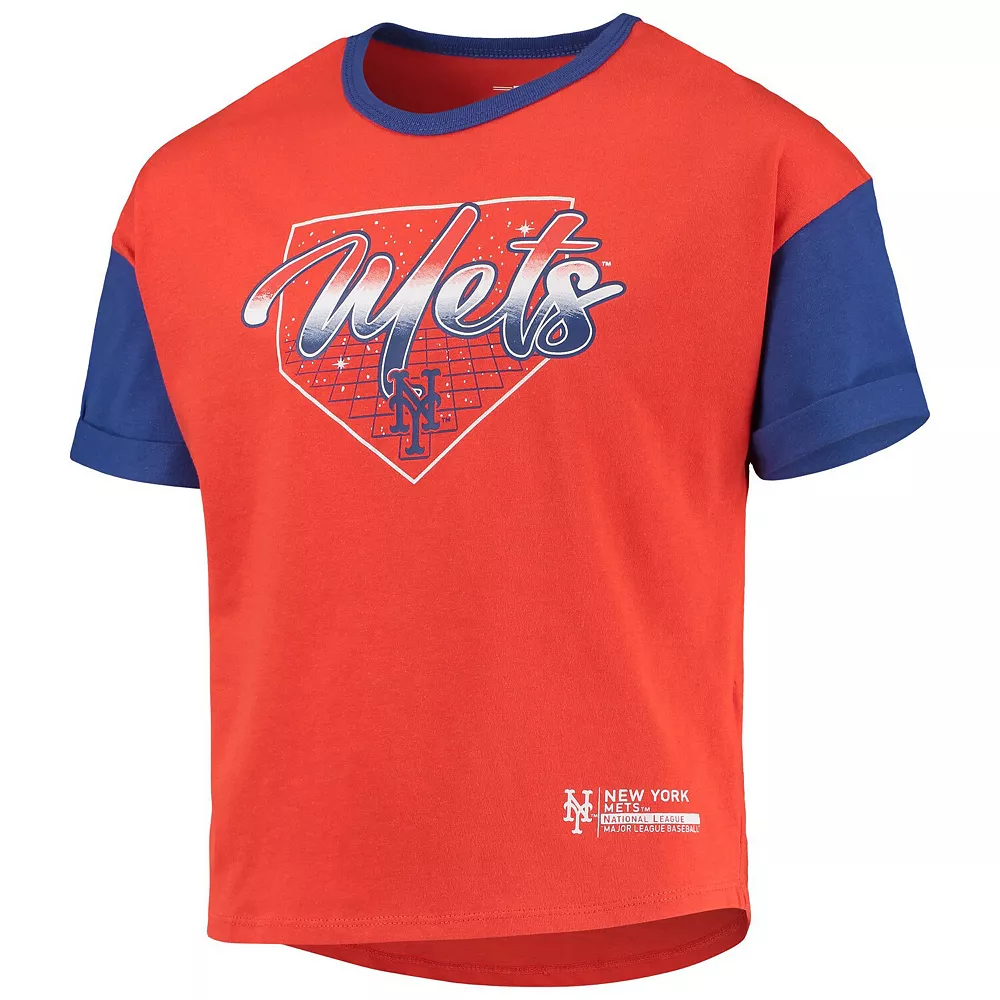 Girls Youth Orange New York Mets Bleachers T-Shirt 3 Girls Youth Orange New York Mets Bleachers T-Shirt - Image 3