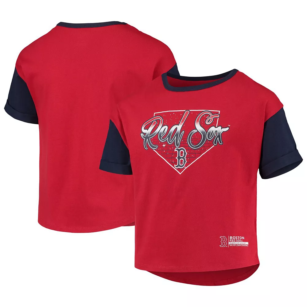 Girls Youth Red Boston Red Sox Bleachers T-Shirt 1 Girls Youth Red Boston Red Sox Bleachers T-Shirt