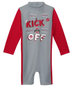 Toddler Gray/Scarlet Ohio State Buckeyes Wave Runner Wetsuit