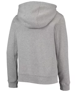 Youth Heathered Gray New York Yankees Wordmark Full-Zip Hoodie -MLB Shop 5752045 ALT3