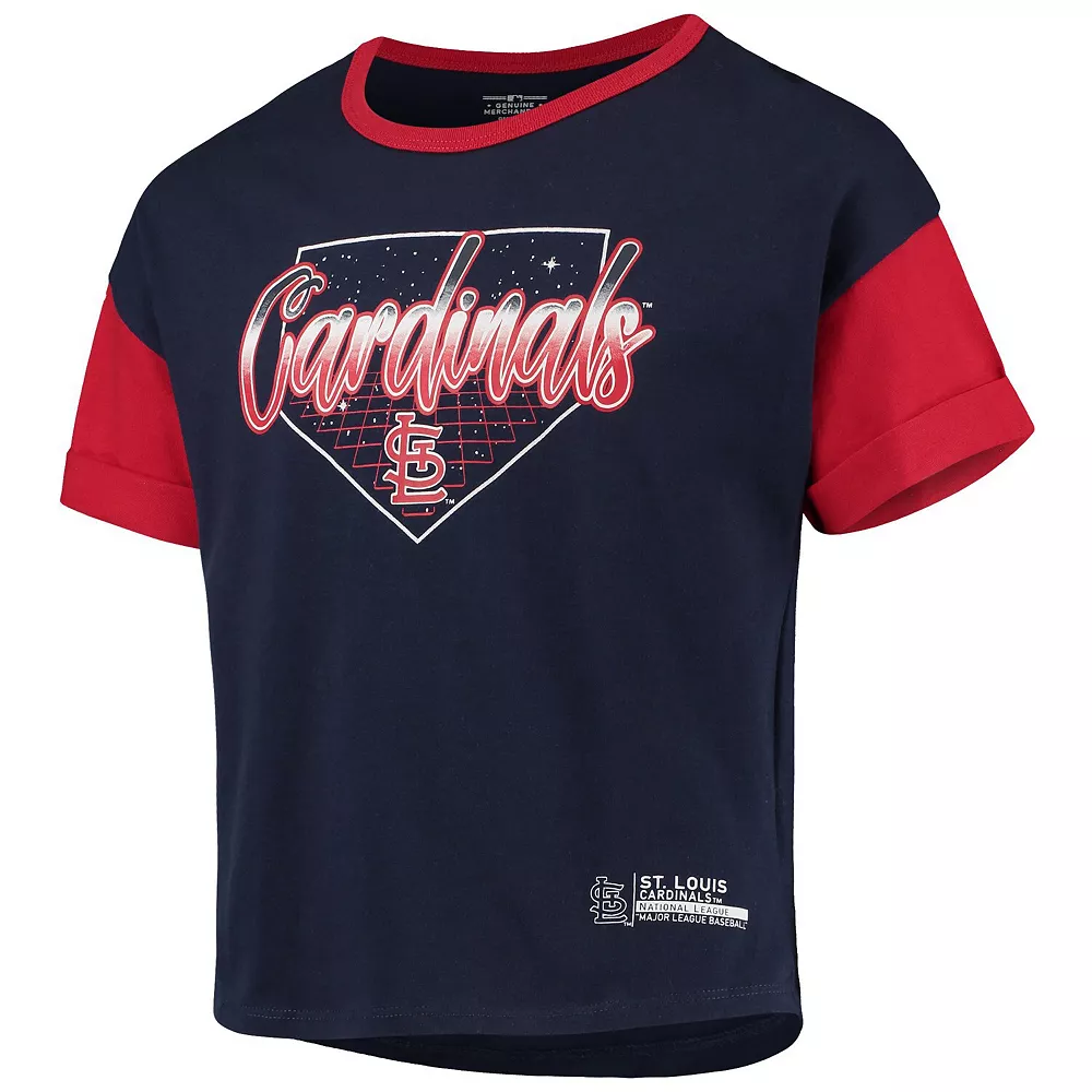 Girls Youth Navy St. Louis Cardinals Bleachers T-Shirt 3 Girls Youth Navy St. Louis Cardinals Bleachers T-Shirt - Image 3