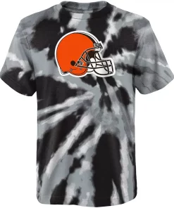 Youth Black Cleveland Browns Team Tie-Dye T-Shirt