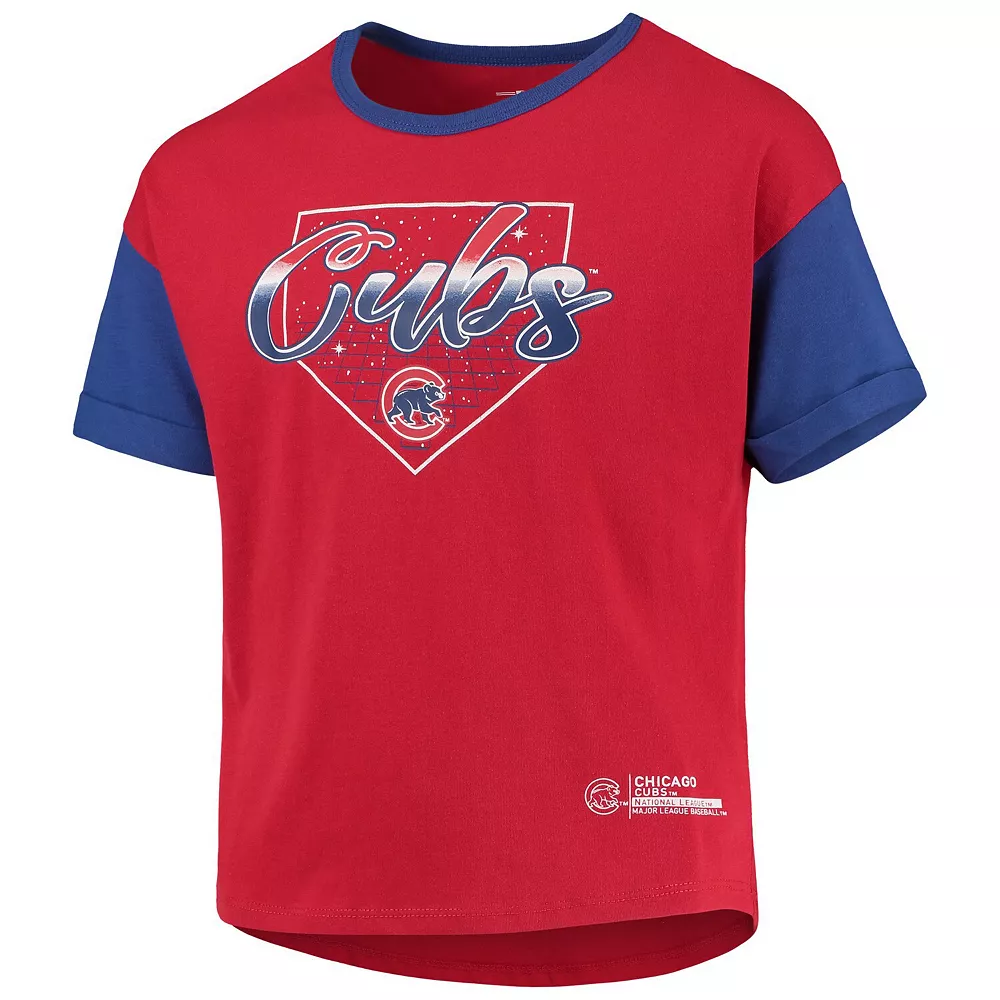 Girls Youth Red Chicago Cubs Bleachers T-Shirt 3 Girls Youth Red Chicago Cubs Bleachers T-Shirt - Image 3