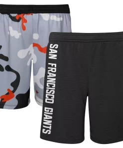 Youth Black San Francisco Giants Camo Newsies Active Shorts