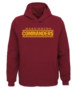 Youth Burgundy Washington Commanders Team Logo Pullover Hoodie