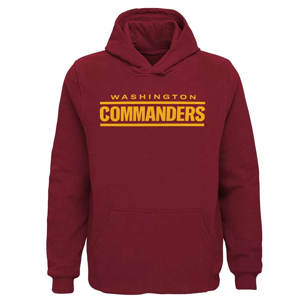 Youth Burgundy Washington Commanders Team Logo Pullover Hoodie 1 Youth Burgundy Washington Commanders Team Logo Pullover Hoodie