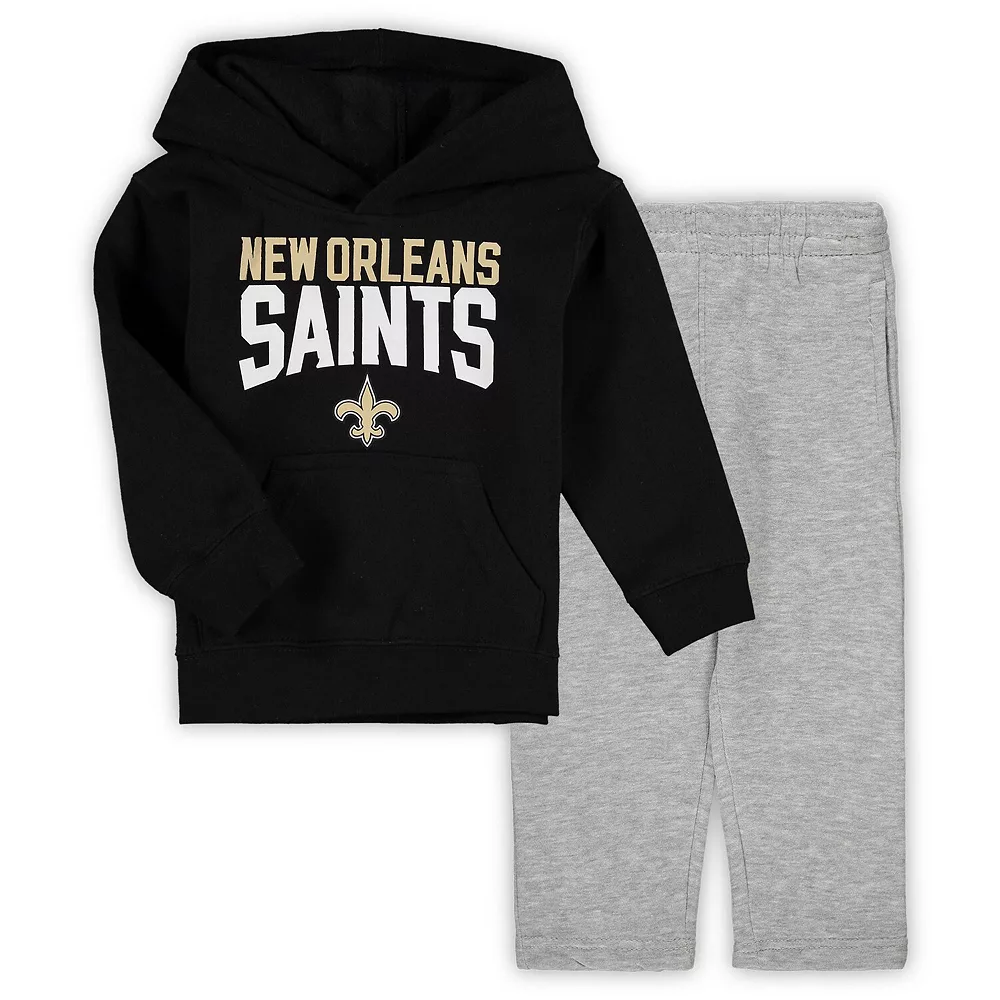 Toddler Black/Gray New Orleans Saints Fan Flare Pullover Hoodie and Sweatpants Set 1 Toddler Black/Gray New Orleans Saints Fan Flare Pullover Hoodie and Sweatpants Set