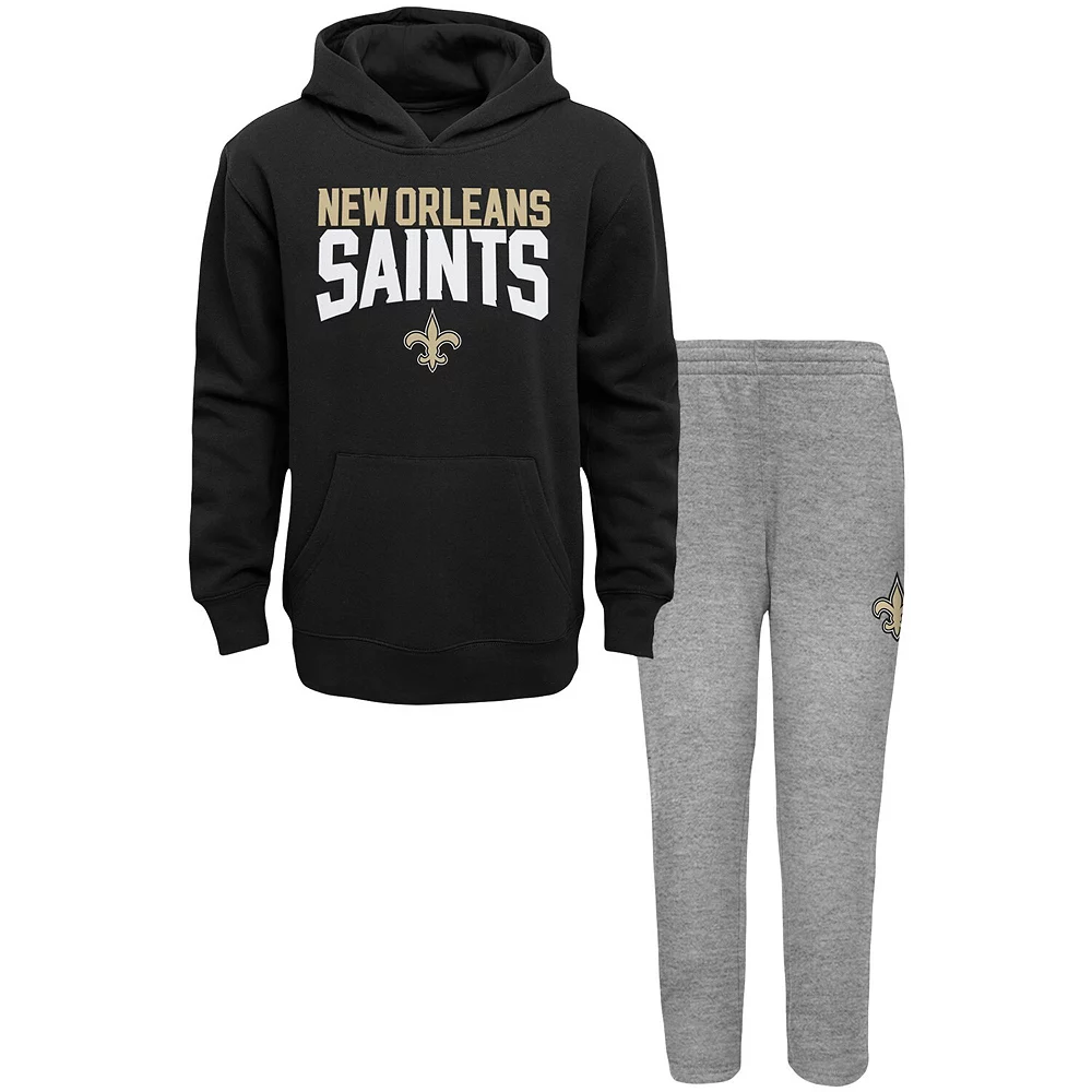Toddler Black/Gray New Orleans Saints Fan Flare Pullover Hoodie and Sweatpants Set 2 Toddler Black/Gray New Orleans Saints Fan Flare Pullover Hoodie and Sweatpants Set - Image 2