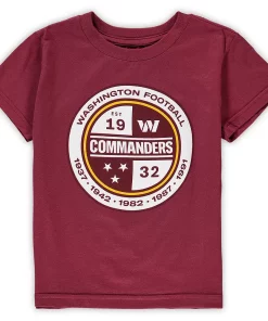 Preschool Burgundy Washington Commanders Secondary Logo T-Shirt