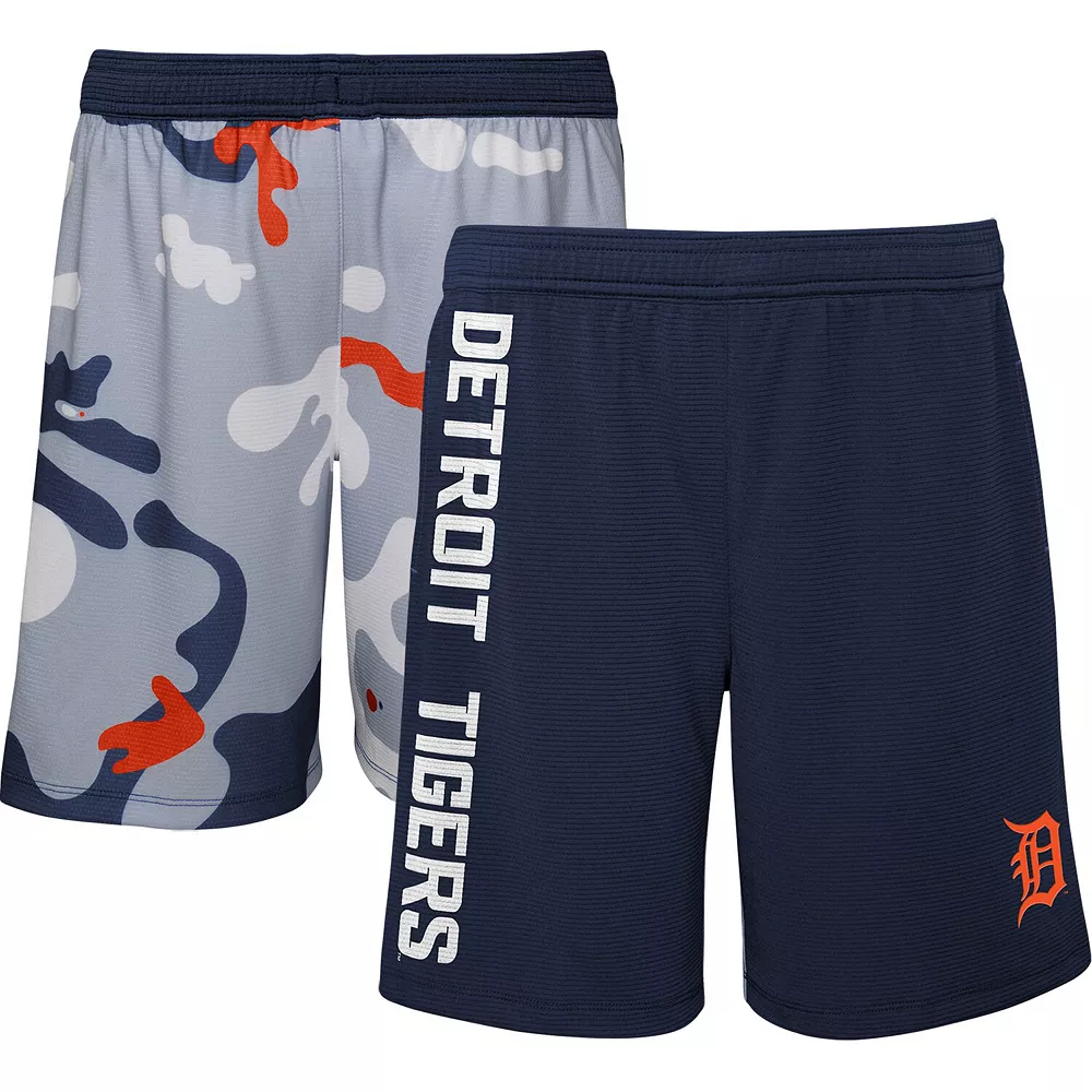 Youth Navy Detroit Tigers Camo Newsies Active Shorts 2 Youth Navy Detroit Tigers Camo Newsies Active Shorts - Image 2