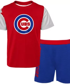 Toddler Red/Royal Chicago Cubs Pinch Hitter T-Shirt & Shorts Set