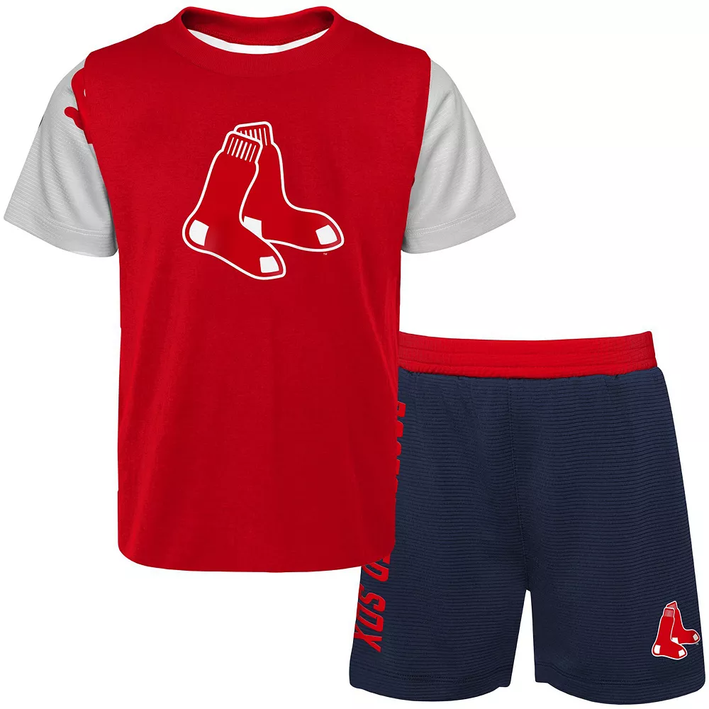 Preschool Red/Navy Boston Red Sox Pinch Hitter T-Shirt & Shorts Set 1 Preschool Red/Navy Boston Red Sox Pinch Hitter T-Shirt & Shorts Set
