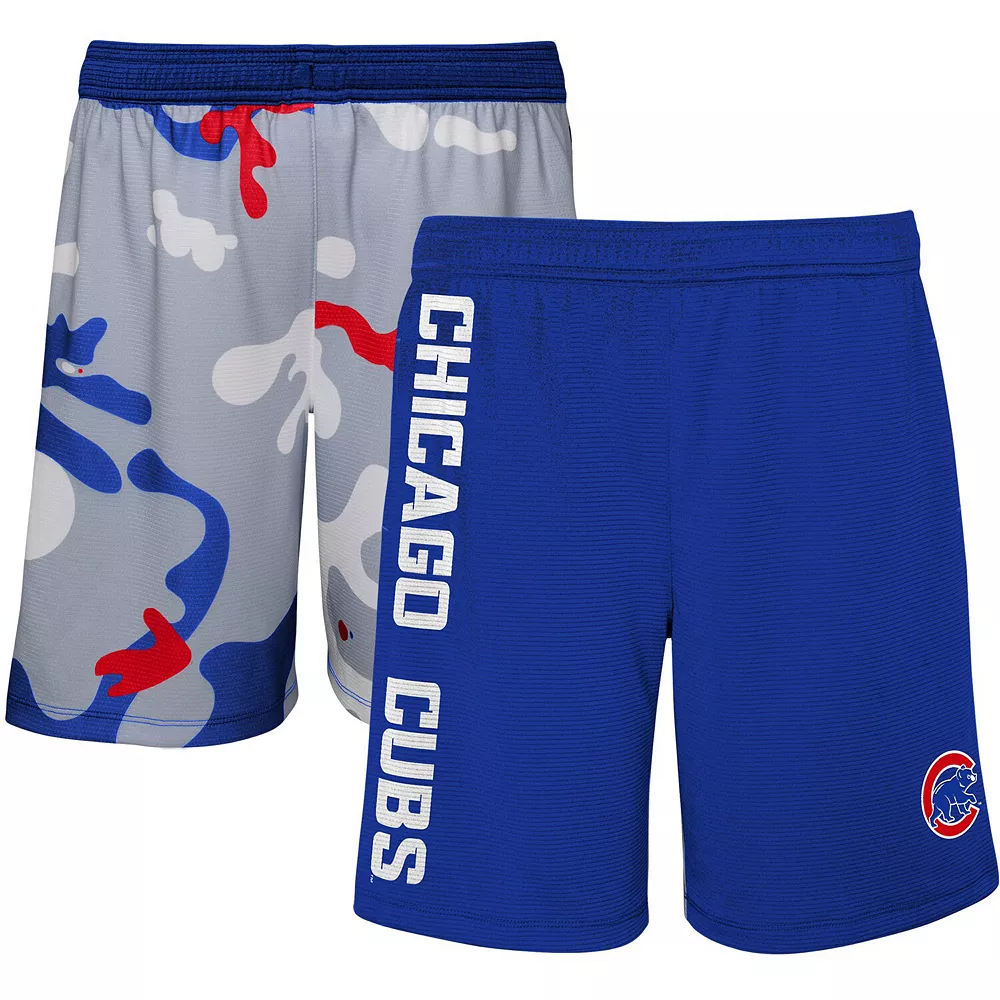 Youth Royal Chicago Cubs Camo Newsies Active Shorts 2 Youth Royal Chicago Cubs Camo Newsies Active Shorts - Image 2