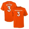 Youth Russell Wilson Orange Denver Broncos Mainliner Player Name & Number T-Shirt
