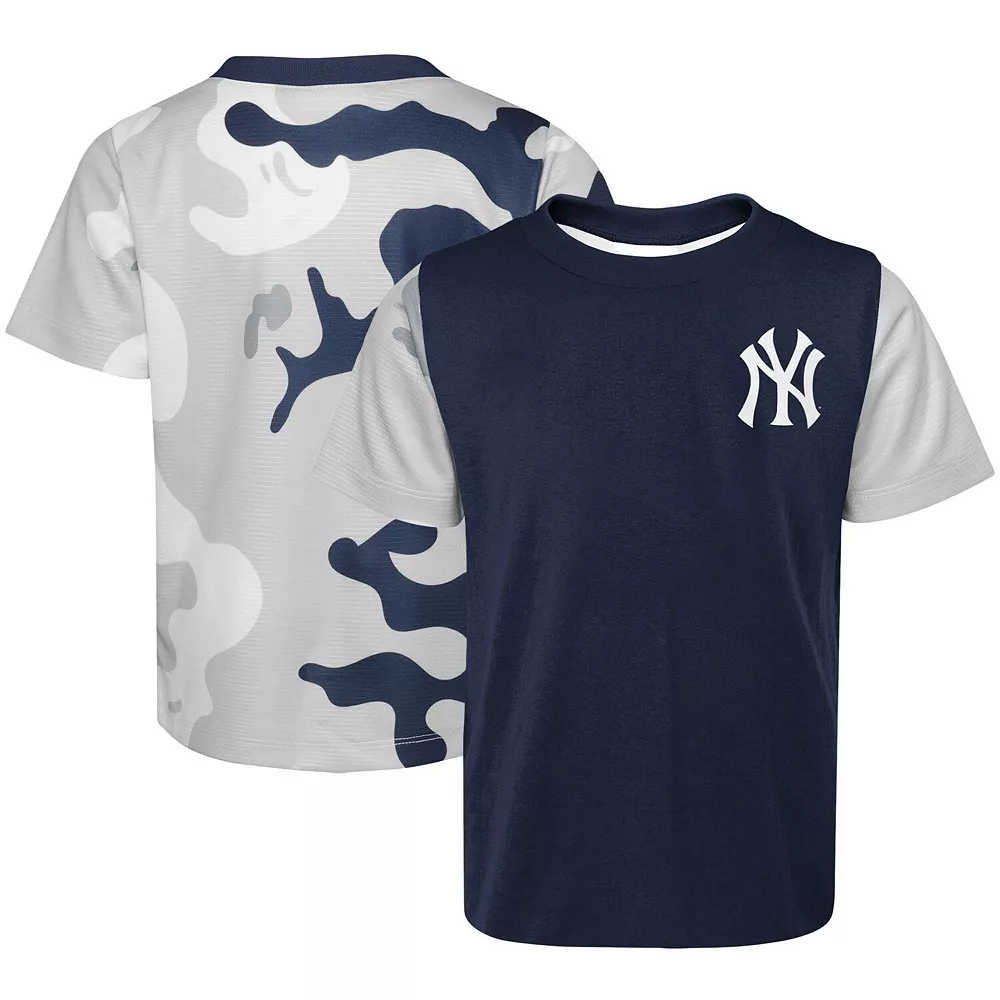 Youth Navy/Gray New York Yankees Officials Practice T-Shirt 2 Youth Navy/Gray New York Yankees Officials Practice T-Shirt - Image 2