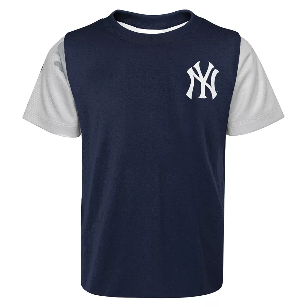 Youth Navy/Gray New York Yankees Officials Practice T-Shirt 3 Youth Navy/Gray New York Yankees Officials Practice T-Shirt - Image 3