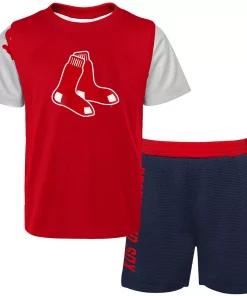 Toddler Red Boston Red/Navy Sox Pinch Hitter T-Shirt & Shorts Set -MLB Shop 5763059 ALT