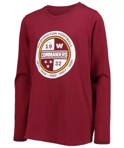 Youth Burgundy Washington Commanders Secondary Logo Long Sleeve T-Shirt 5 Youth Burgundy Washington Commanders Secondary Logo Long Sleeve T-Shirt -MLB Shop 5767638 ALT2