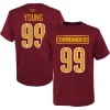 Youth Chase Young Burgundy Washington Commanders Mainliner Player Name & Number T-Shirt
