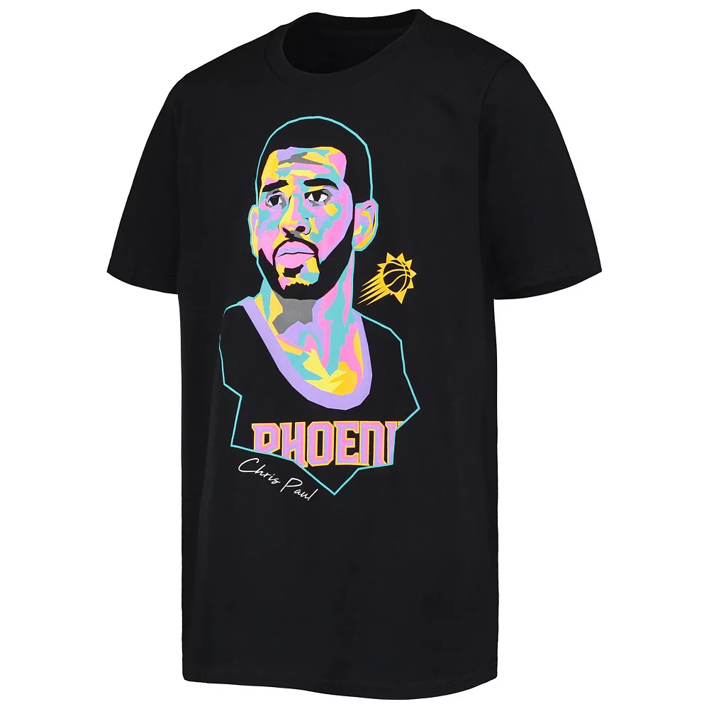 Youth Chris Paul Black Phoenix Suns Artist Series T-Shirt 3 Youth Chris Paul Black Phoenix Suns Artist Series T-Shirt - Image 3