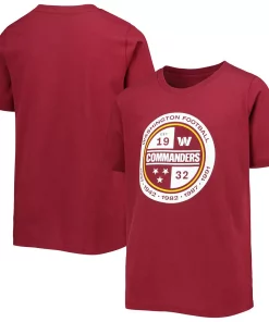 Youth Burgundy Washington Commanders Secondary Logo T-Shirt