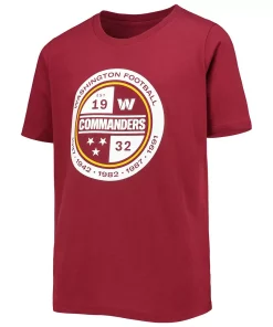 Youth Burgundy Washington Commanders Secondary Logo T-Shirt -MLB Shop 5801897 ALT2