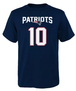 Youth Mac Jones Navy New England Patriots Mainliner Name & Number T-Shirt 5 Youth Mac Jones Navy New England Patriots Mainliner Name & Number T-Shirt -MLB Shop 5802255 ALT2
