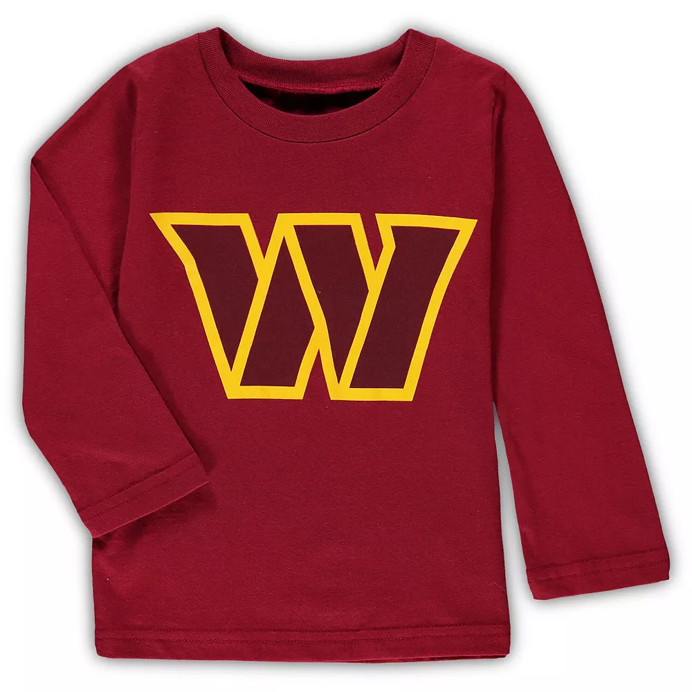 Toddler Burgundy Washington Commanders Team Logo Long Sleeve T-Shirt 1 Toddler Burgundy Washington Commanders Team Logo Long Sleeve T-Shirt