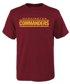 Youth Burgundy Washington Commanders Team Logo T-Shirt