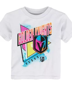 Toddler White/Yellow Vegas Golden Knights Wave Breaker T-Shirt & Shorts Set -MLB Shop 5820266 ALT2