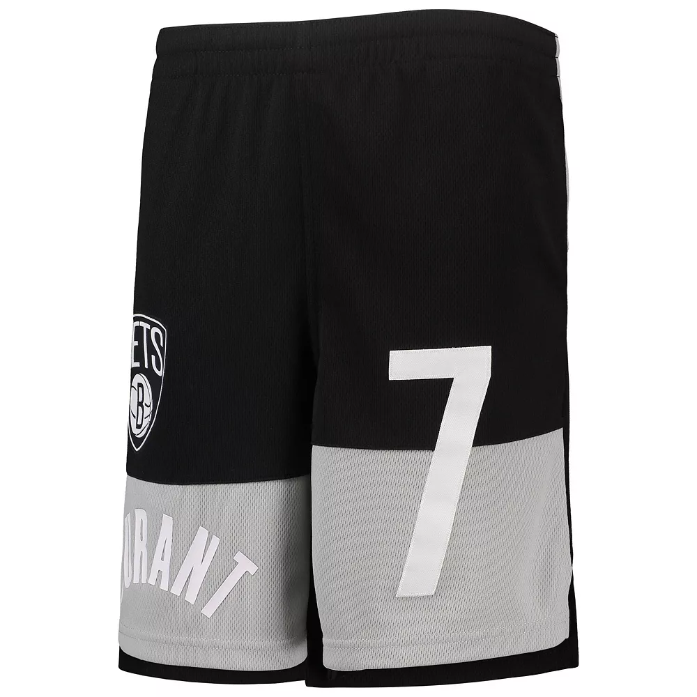 Youth Kevin Durant Black Brooklyn Nets Pandemonium Name & Number Shorts 3 Youth Kevin Durant Black Brooklyn Nets Pandemonium Name & Number Shorts - Image 3