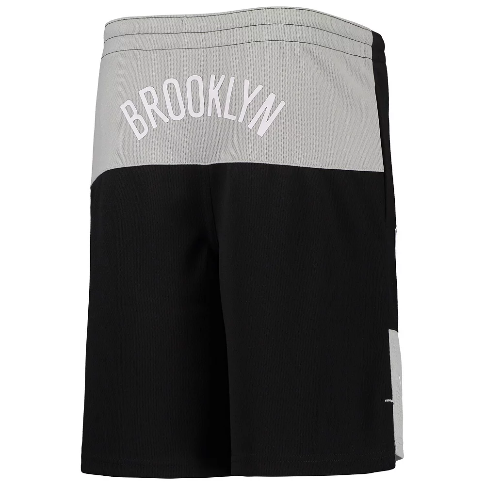Youth Kevin Durant Black Brooklyn Nets Pandemonium Name & Number Shorts 4 Youth Kevin Durant Black Brooklyn Nets Pandemonium Name & Number Shorts - Image 4