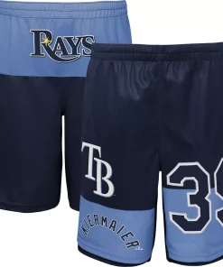 Youth Kevin Kiermaier Navy Tampa Bay Rays Pandemonium Name & Number Shorts