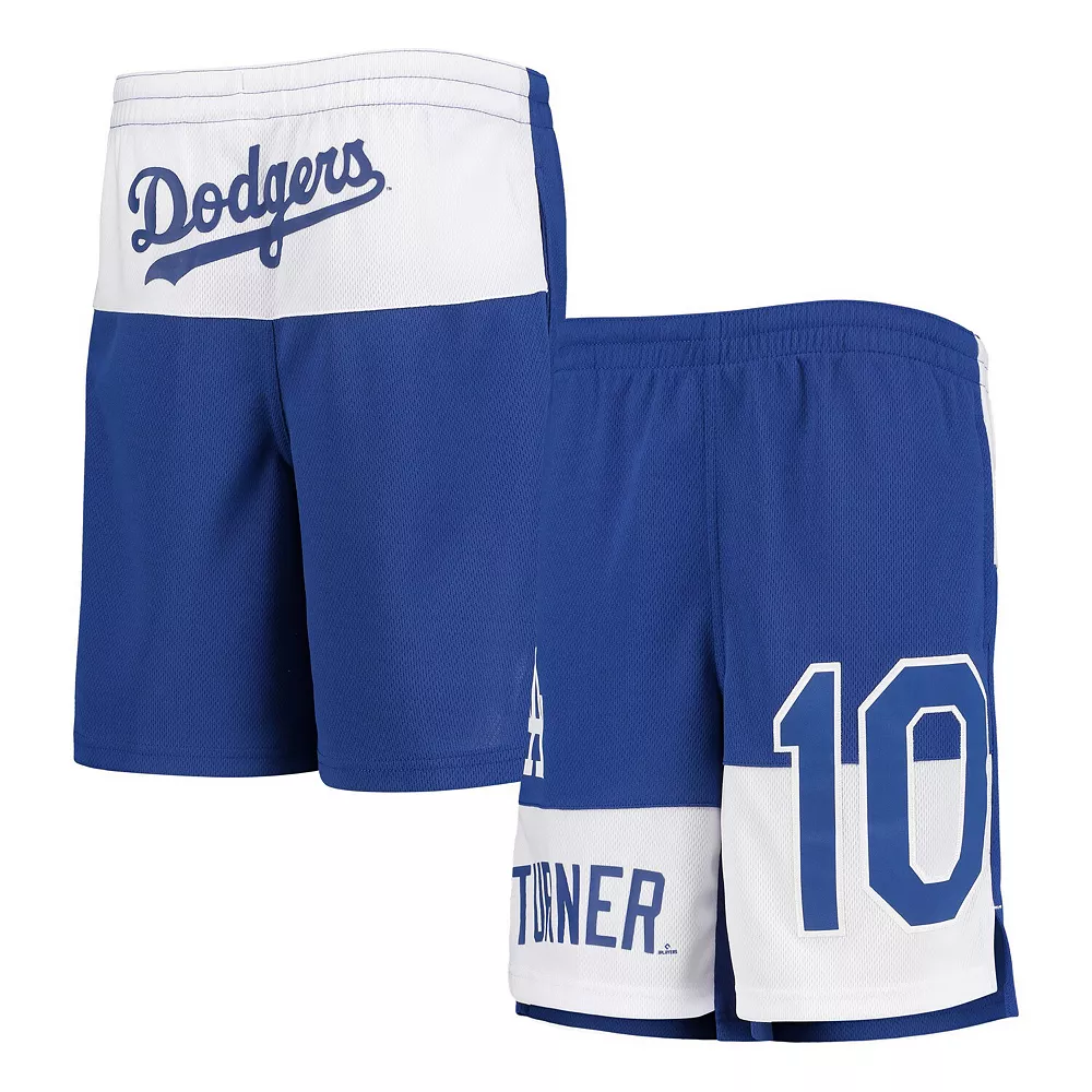 Youth Justin Turner Royal Los Angeles Dodgers Pandemonium Name & Number Shorts 2 Youth Justin Turner Royal Los Angeles Dodgers Pandemonium Name & Number Shorts - Image 2