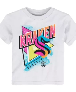Toddler White/Light Blue Seattle Kraken Wave Breaker T-Shirt & Shorts Set -MLB Shop 5821136 ALT2