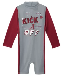 Toddler Gray/Crimson Alabama Crimson Tide Wave Runner Wetsuit